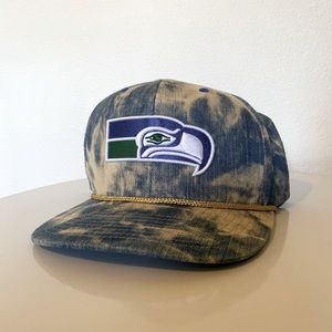 Vintage style Seattle Seahawks tie dye snap back.  Rare find football hat NFL